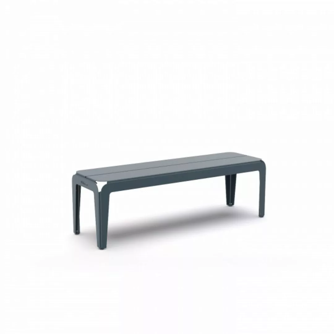 Bended bench / Outdoor Bank ohne Rückenlehne grau/blau günstig online kaufen