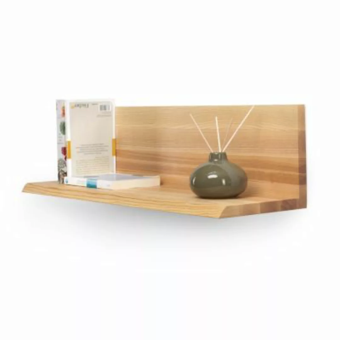 Rikmani Wandregal LIRA Massivholz Esche 100 cm weiß günstig online kaufen