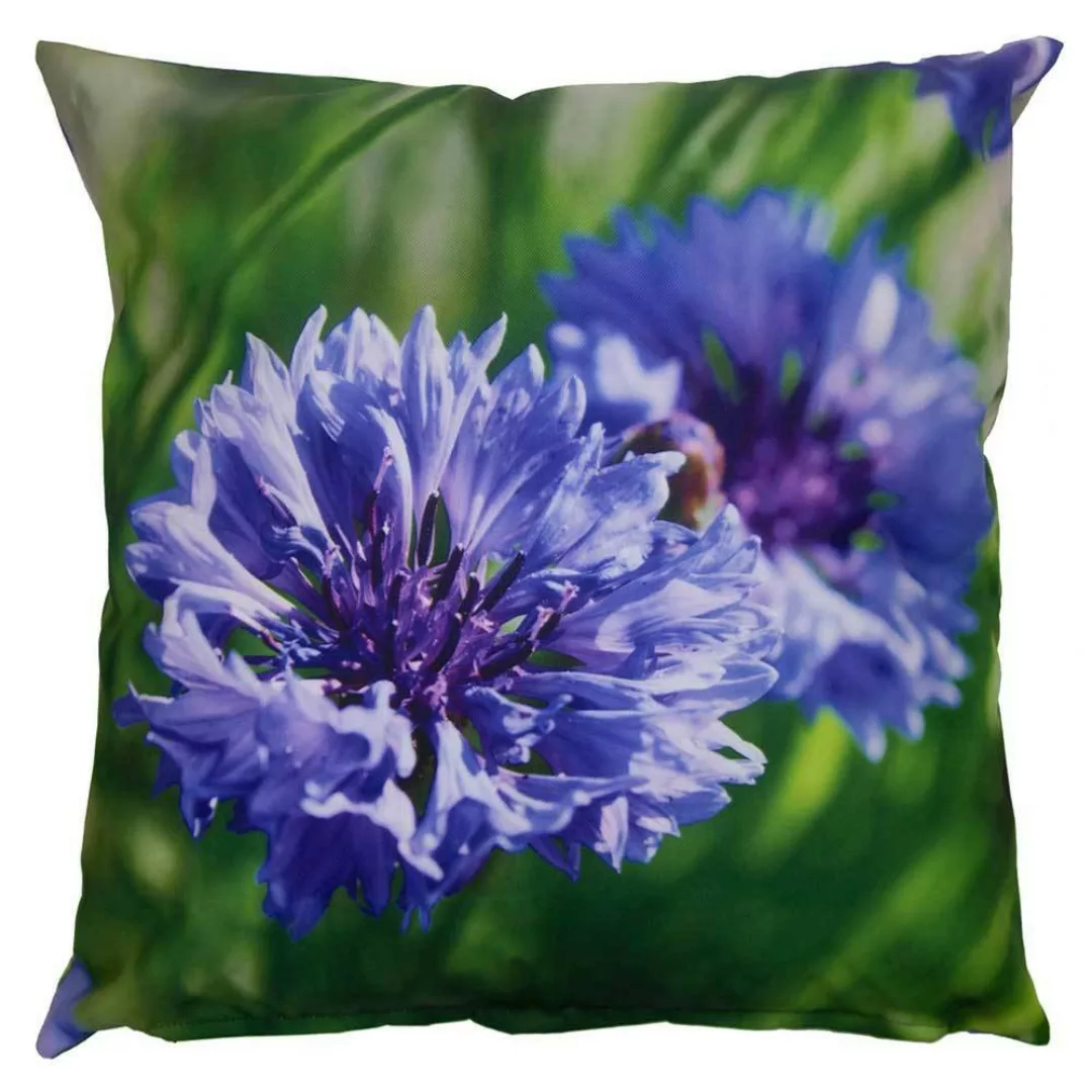 Outdoor Kissen Kornblume Lila Gartenkissen Blumen Wasserabweisend 50 x 50 c günstig online kaufen