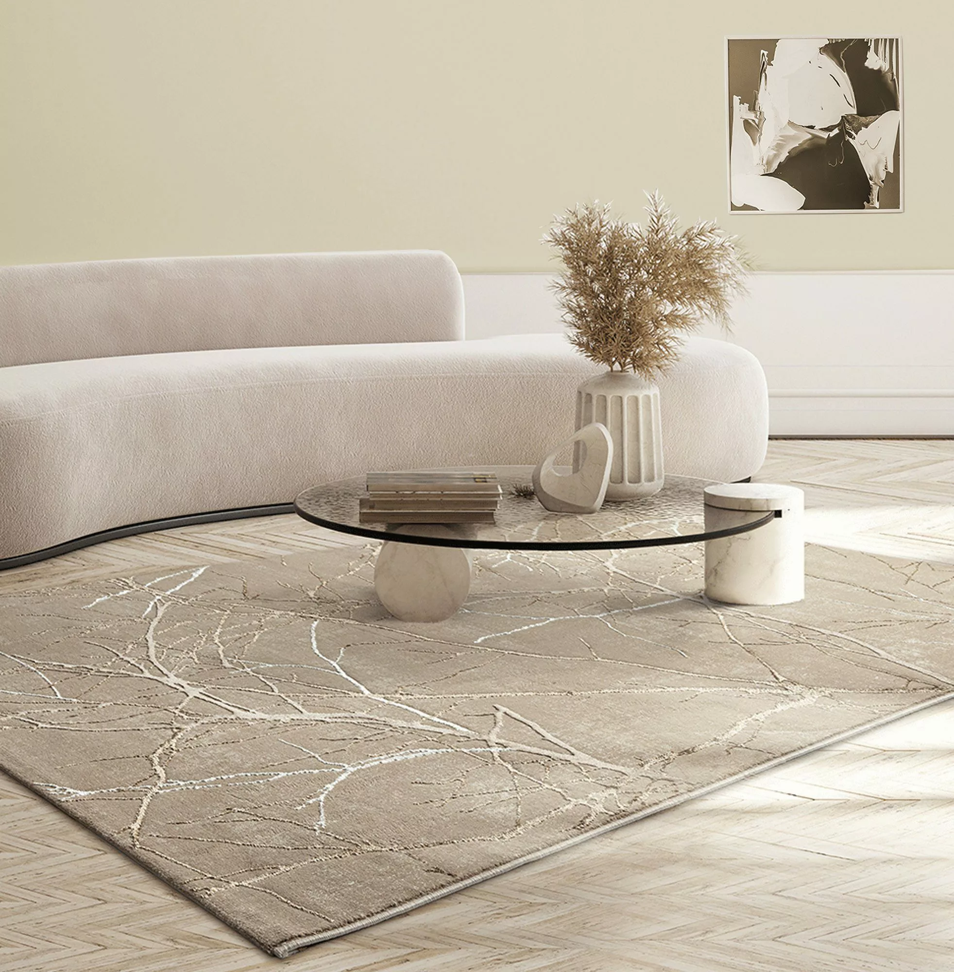 the carpet Teppich »Mila«, rechteckig, 8 mm Höhe, moderner Wohnzimmer Teppi günstig online kaufen