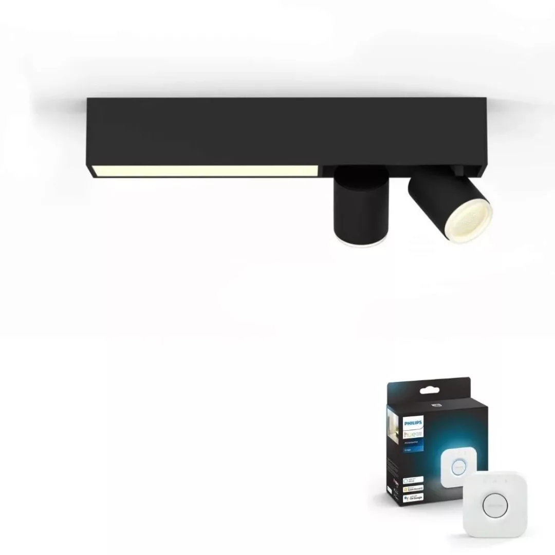 Philips Hue Bluetooth White & Color Ambiance Spot Centris in Schwarz 2-flam günstig online kaufen
