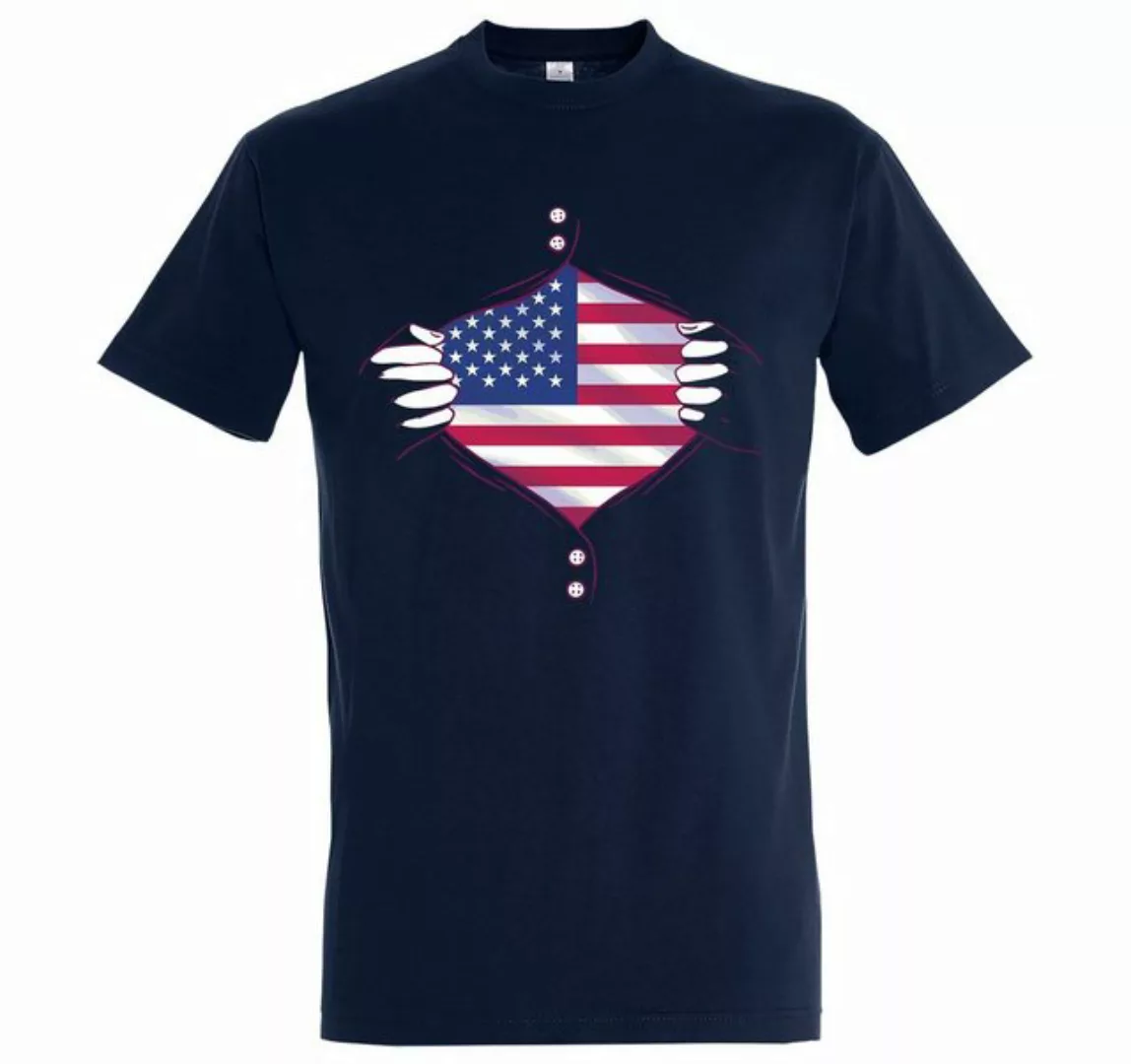 Youth Designz T-Shirt USA Flagge Herz Herren Shirt mit trendigem Frontprint günstig online kaufen