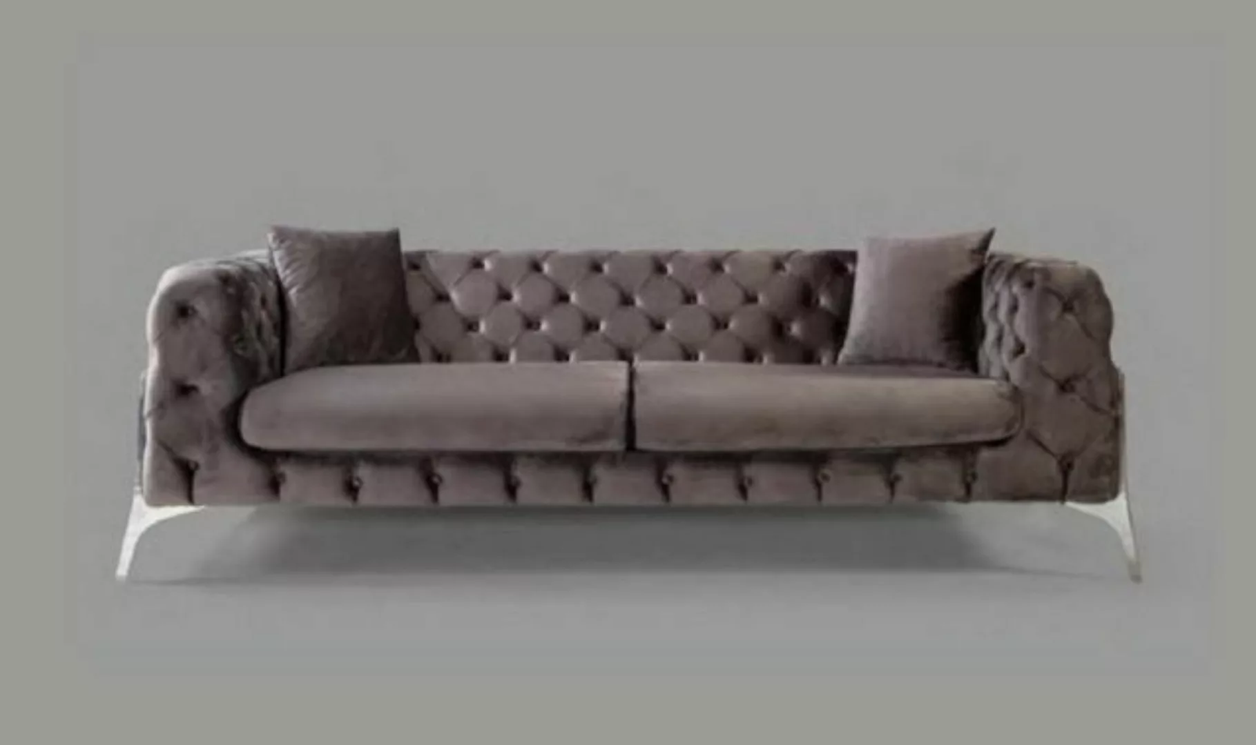 JVmoebel Sofa Sofa 3 Sitzer Farbe Grau Wohnzimmer Design Stil Moderne Sofas günstig online kaufen