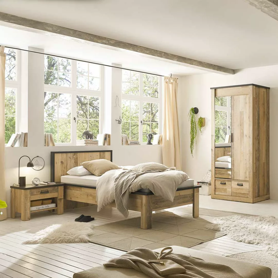 Schlafzimmermöbel komplett im Landhausstil 209 cm hoch (dreiteilig) günstig online kaufen