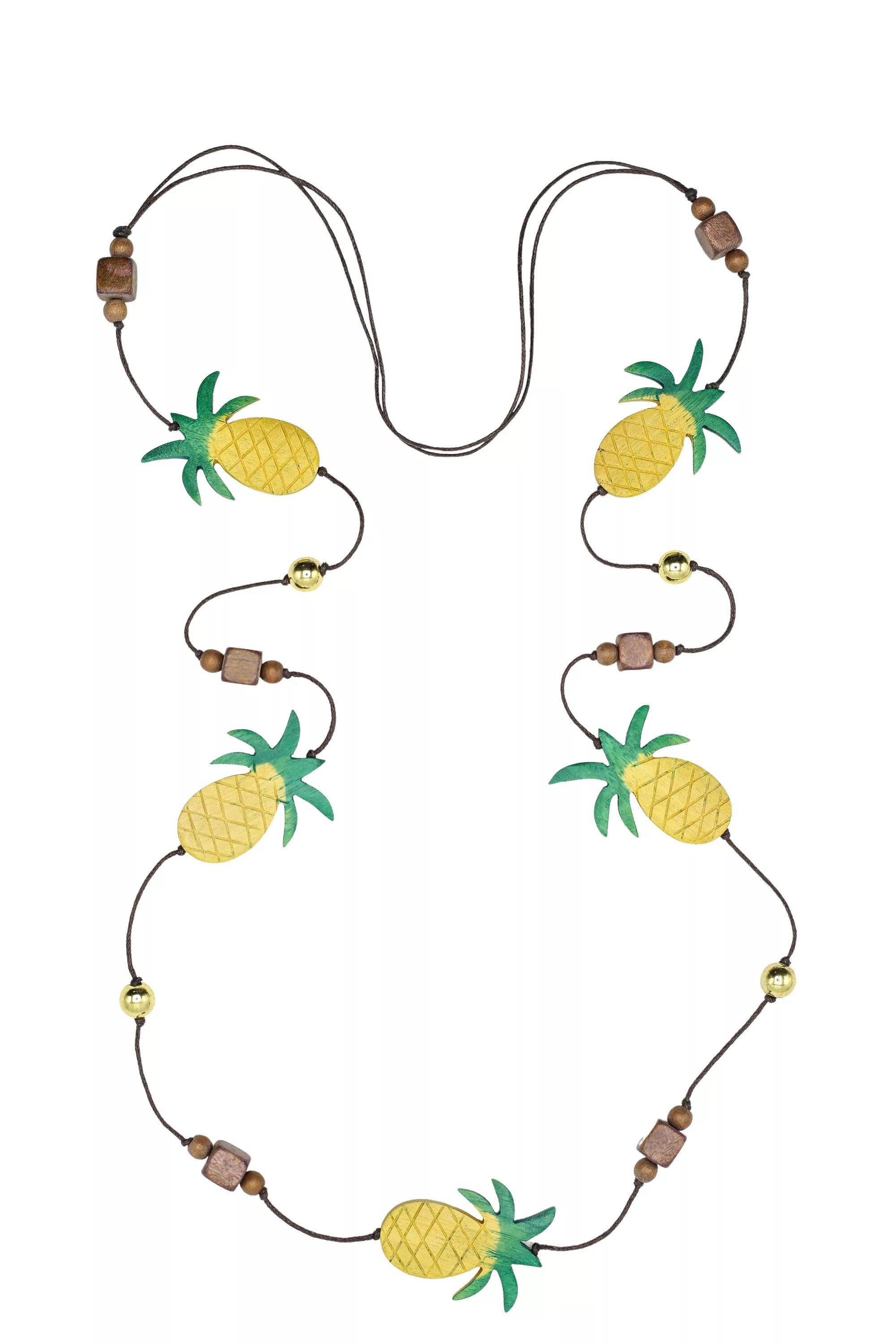 COLLEZIONE ALESSANDRO Lange Kette "Pineapple", mit kleinen Ananas aus Holz günstig online kaufen