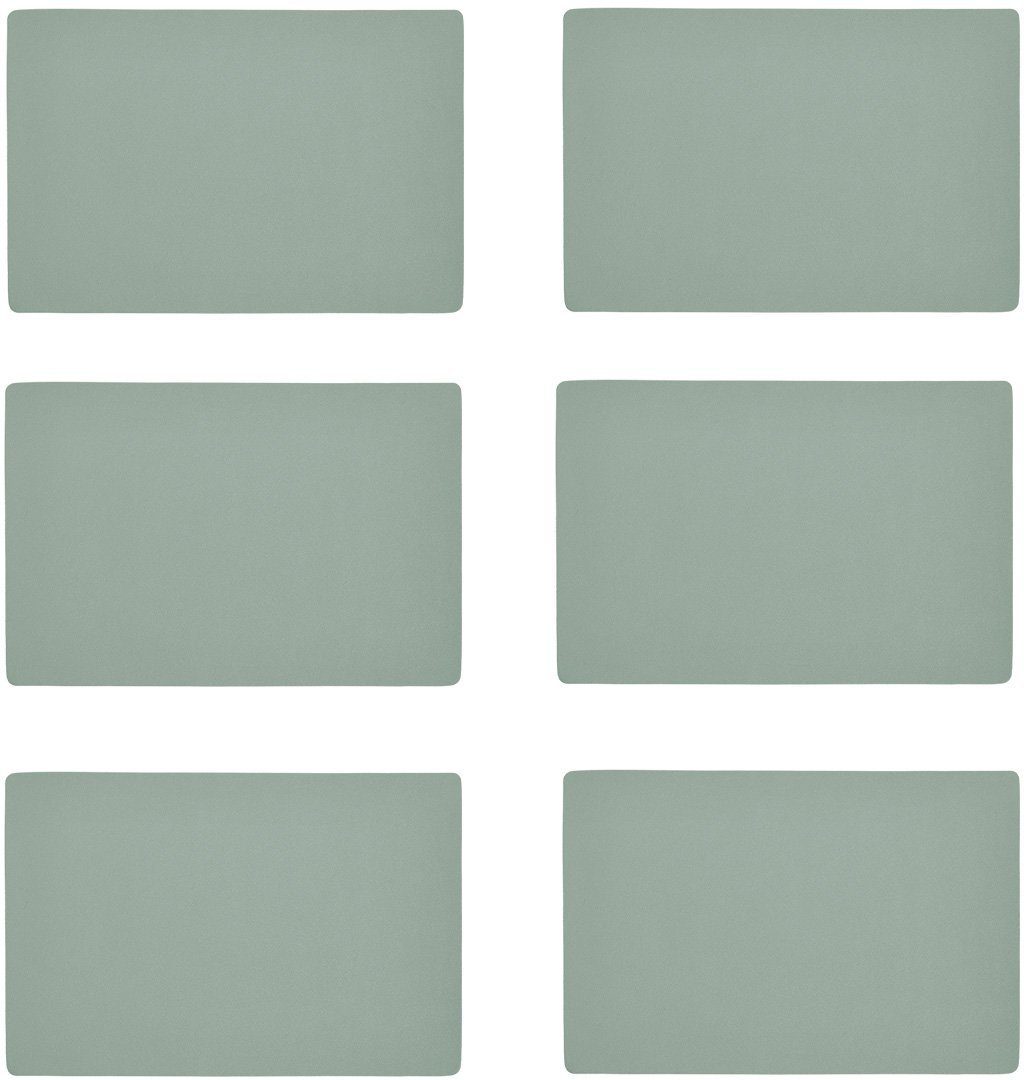 Zeller Present Platzset, (Set, 6 St.), Kunstleder, metallic, 30x45 cm günstig online kaufen