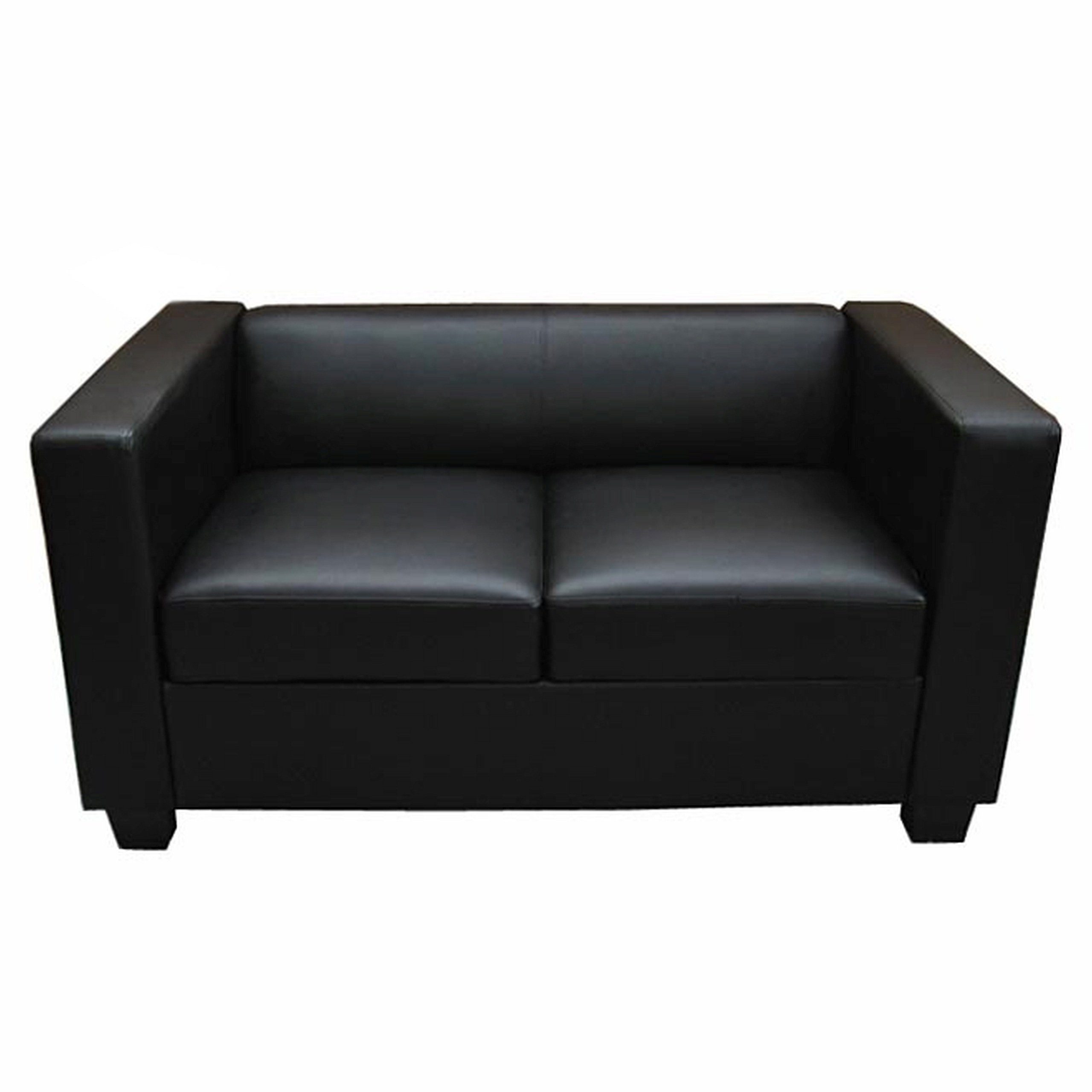 MCW 2er Sofa Lille Kunstleder Schwarz günstig online kaufen