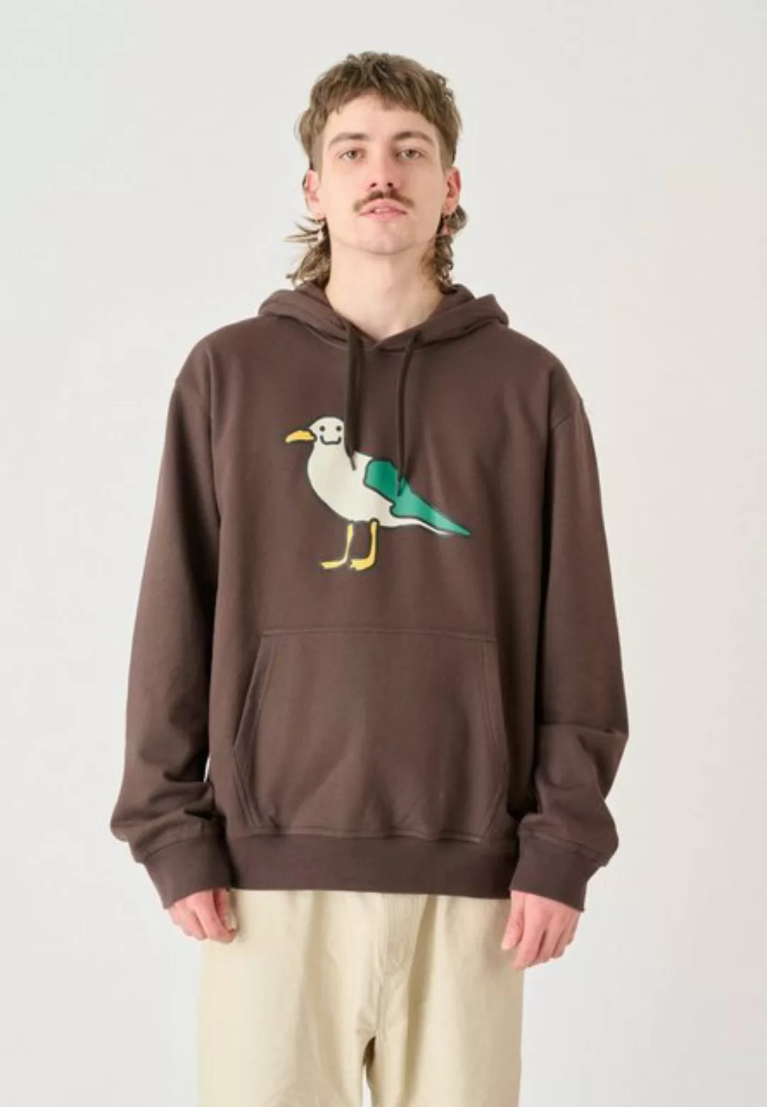 Cleptomanicx Kapuzensweatshirt Smile Gull mit coolem Print günstig online kaufen