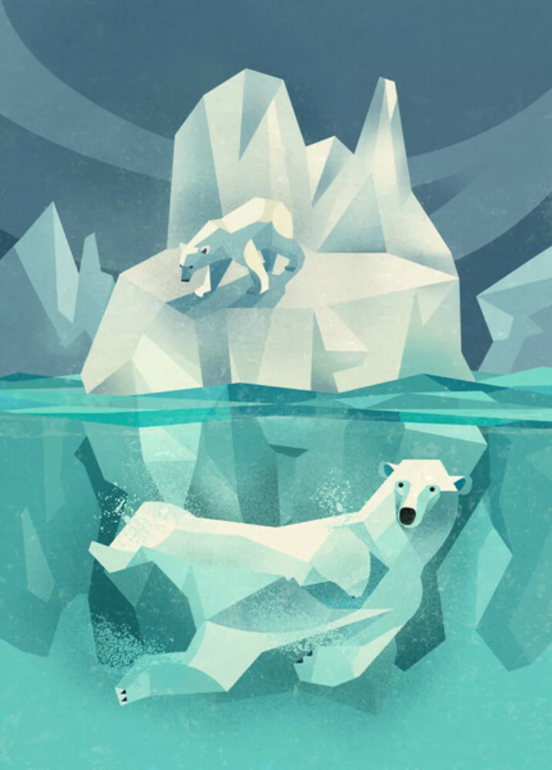 Poster / Leinwandbild - Eisbär günstig online kaufen