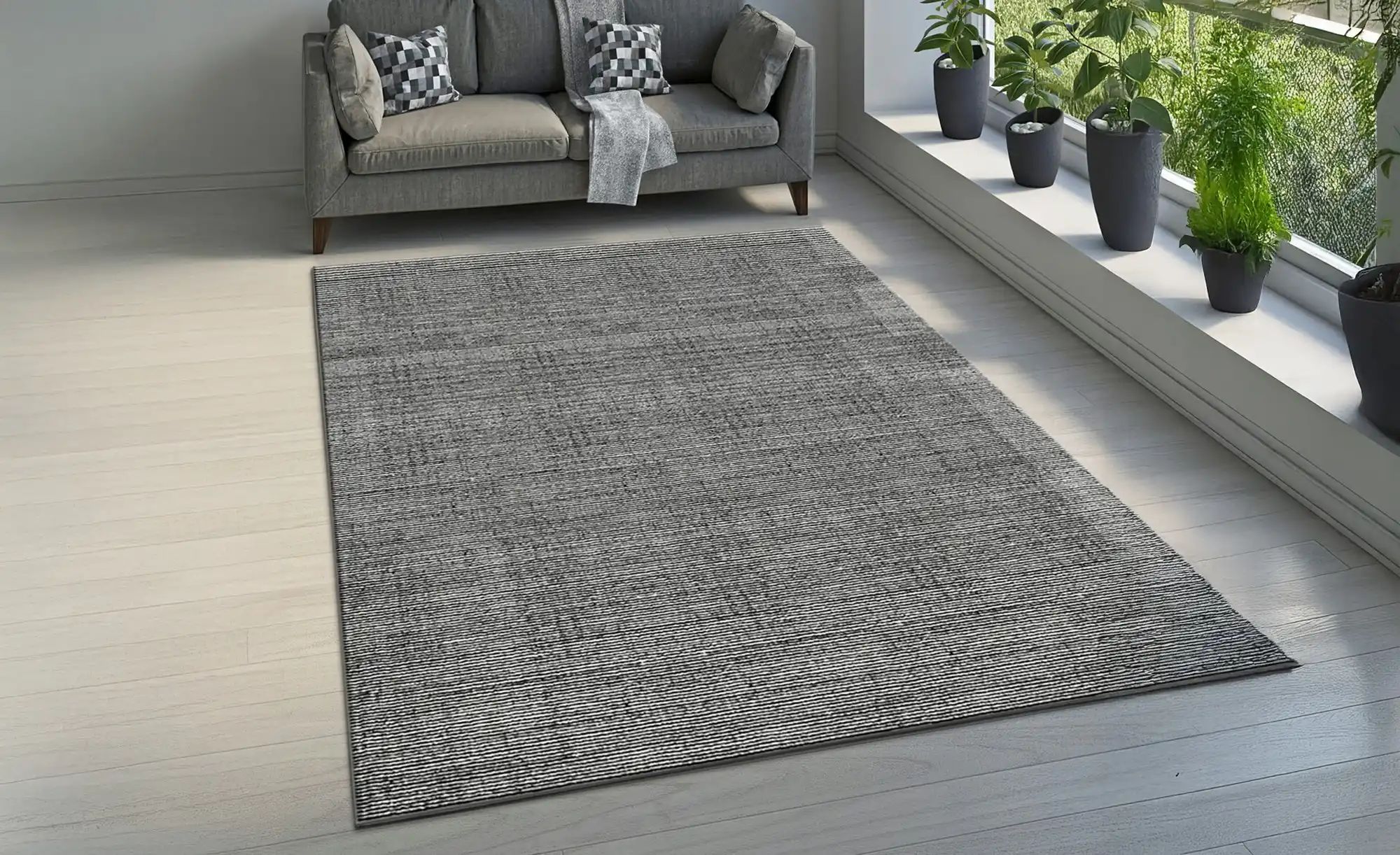 handgewebter Teppich  Mysen ¦ schwarz ¦ Viskose,Wolle ¦ Maße (cm): B: 140 H günstig online kaufen