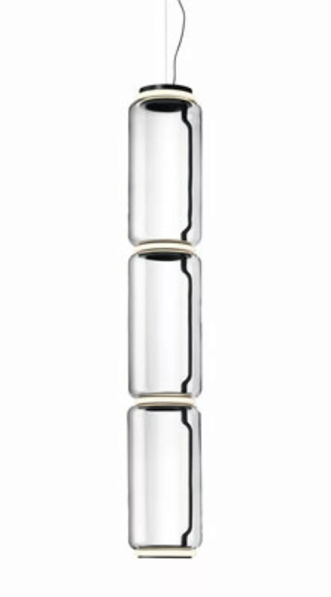 Pendelleuchte Noctambule Cylindre glas transparent / LED - Ø 25 x H 139 cm günstig online kaufen