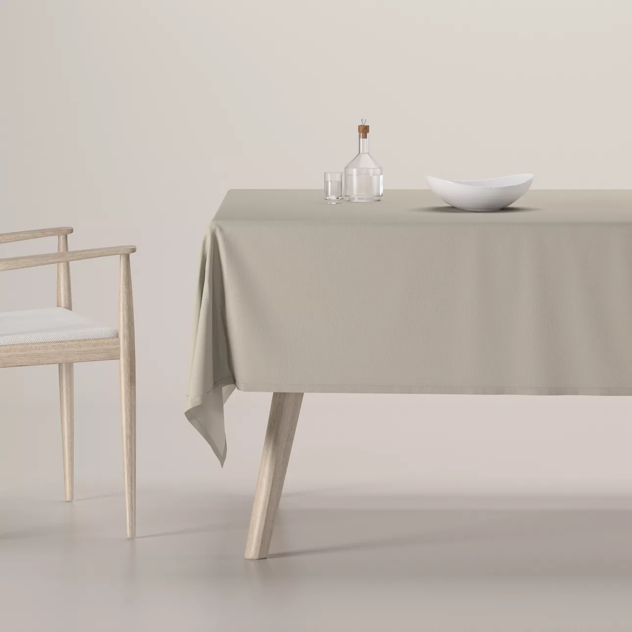 Rechteckige Tischdecke, grau-beige, Leinen (159-15) günstig online kaufen