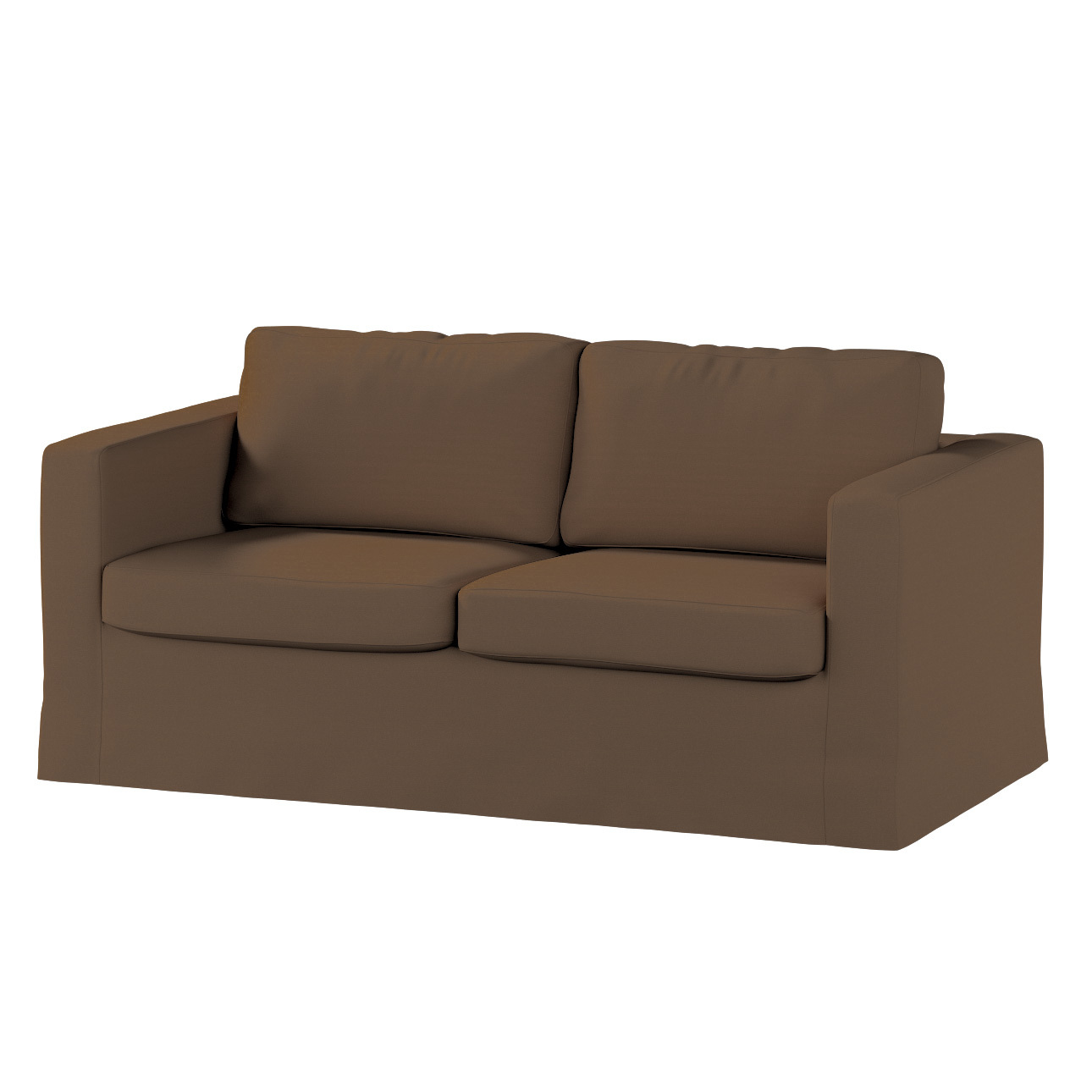 Bezug für Karlstad 2-Sitzer Sofa nicht ausklappbar, lang, mocca, Sofahusse, günstig online kaufen