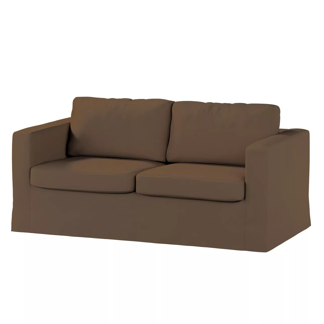 Bezug für Karlstad 2-Sitzer Sofa nicht ausklappbar, lang, mocca, Sofahusse, günstig online kaufen