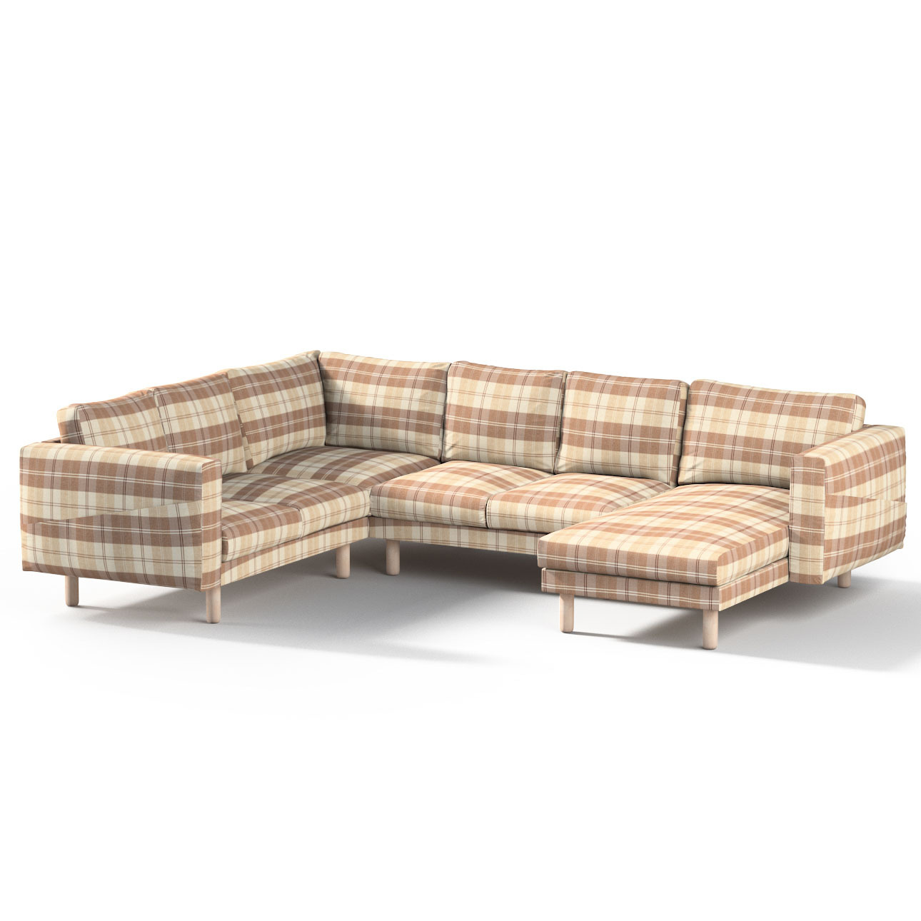 Bezug für Norsborg 5-Sitzer Ecksofa mit Recamiere, braun-beige, Norsborg Be günstig online kaufen