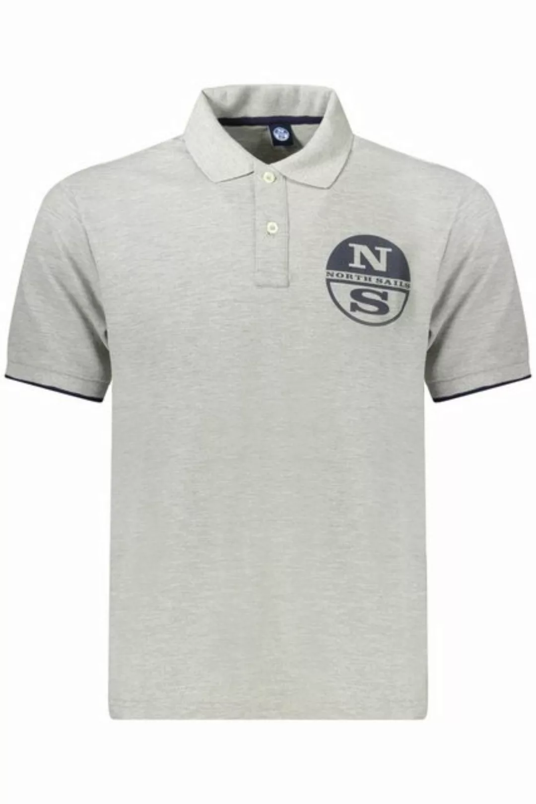 North Sails Poloshirt Graues Herren Polohemd mit Kontrastdetails und günstig online kaufen