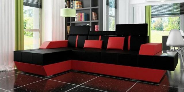 JVmoebel Ecksofa Ledersofa mit USB Sofa Ecksofa Eckcouch Ledercouch Polster günstig online kaufen