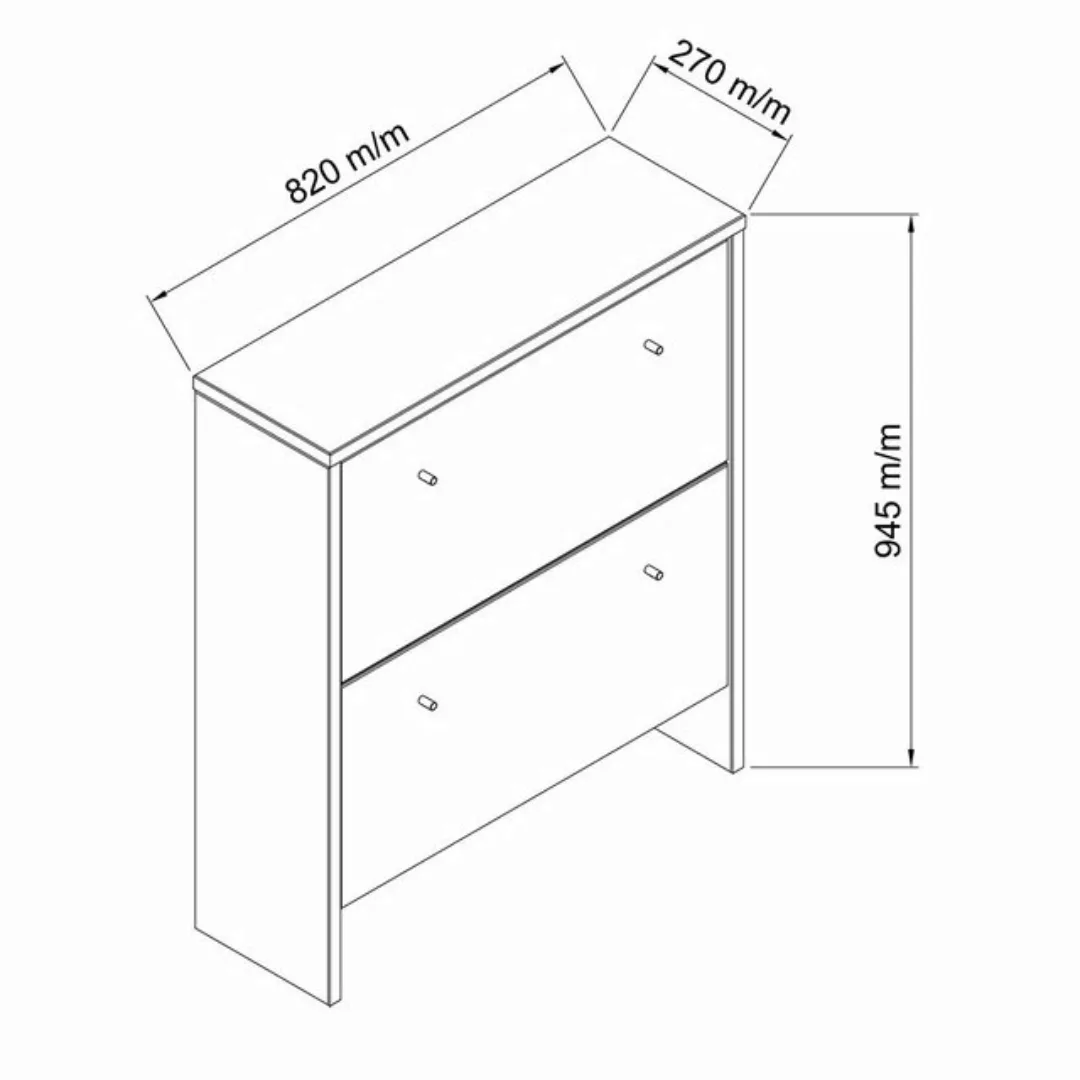 Lomadox Schuhschrank CUENCA-137 Massivholz Buche, 2 Klappen, Softclose, Sch günstig online kaufen