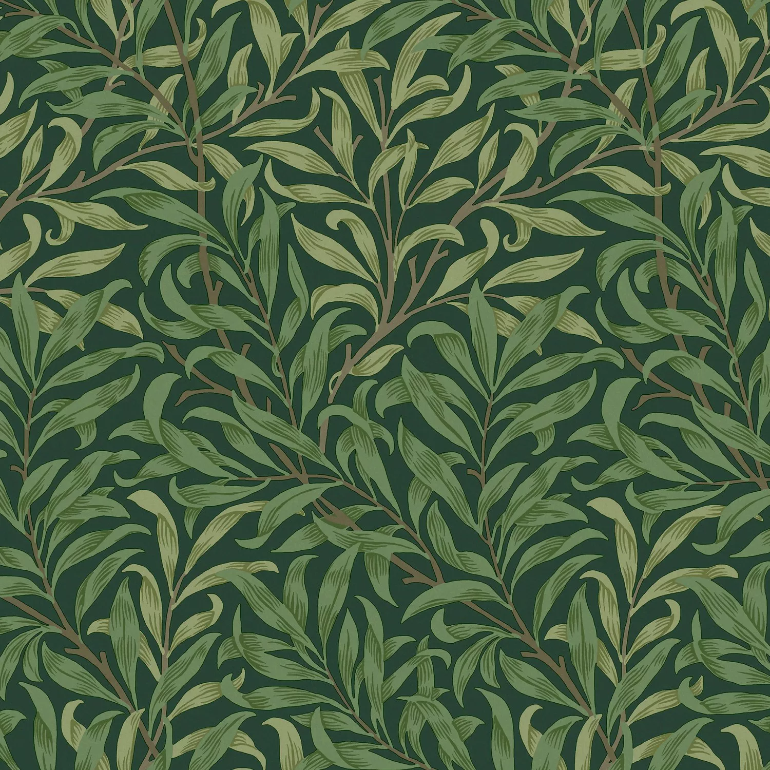 William Morris at Home Vliestapete Willow Bough 10 m x 52 cm Grün FSC® günstig online kaufen