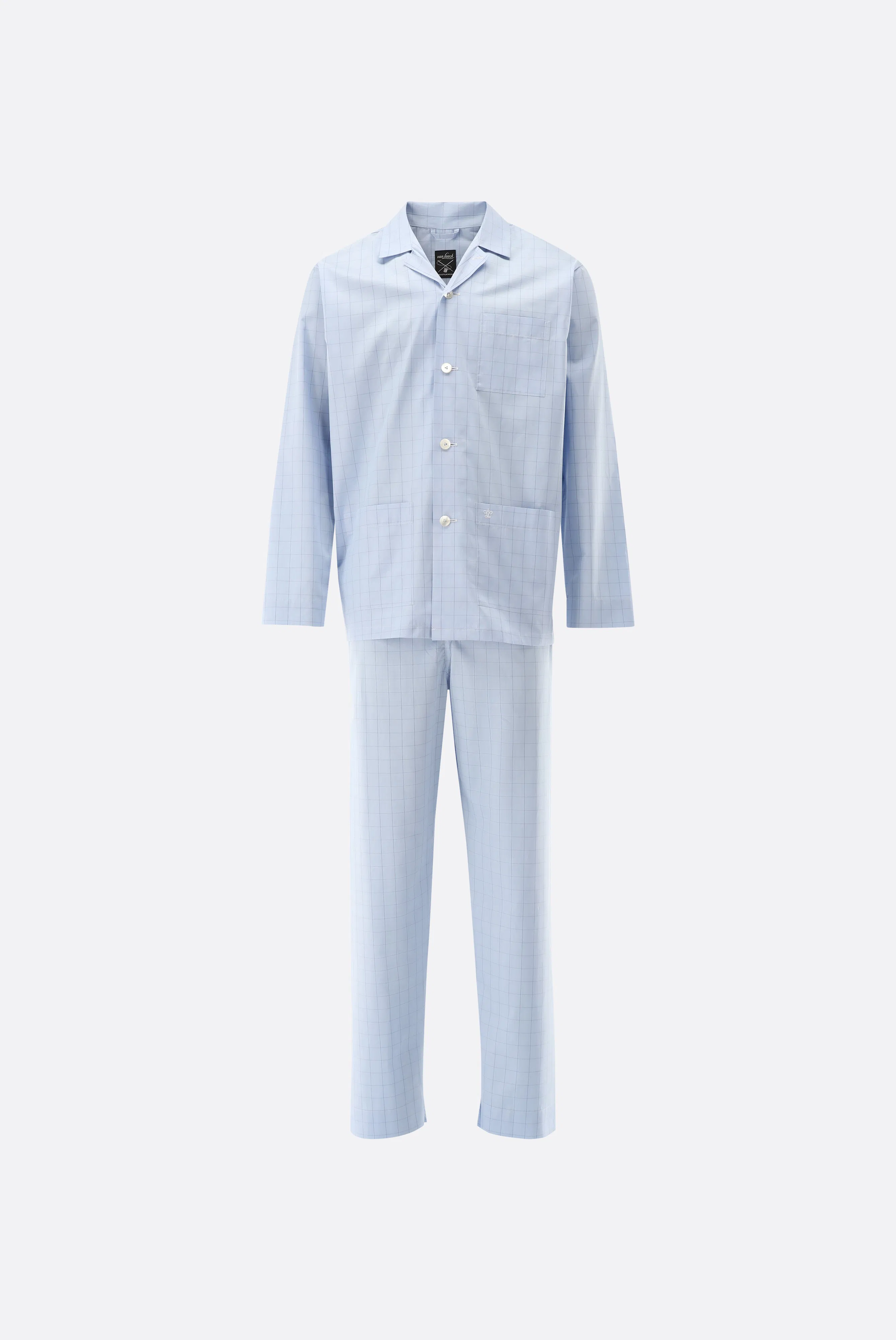 Karierter Schlafanzug aus Twill Gewebe günstig online kaufen