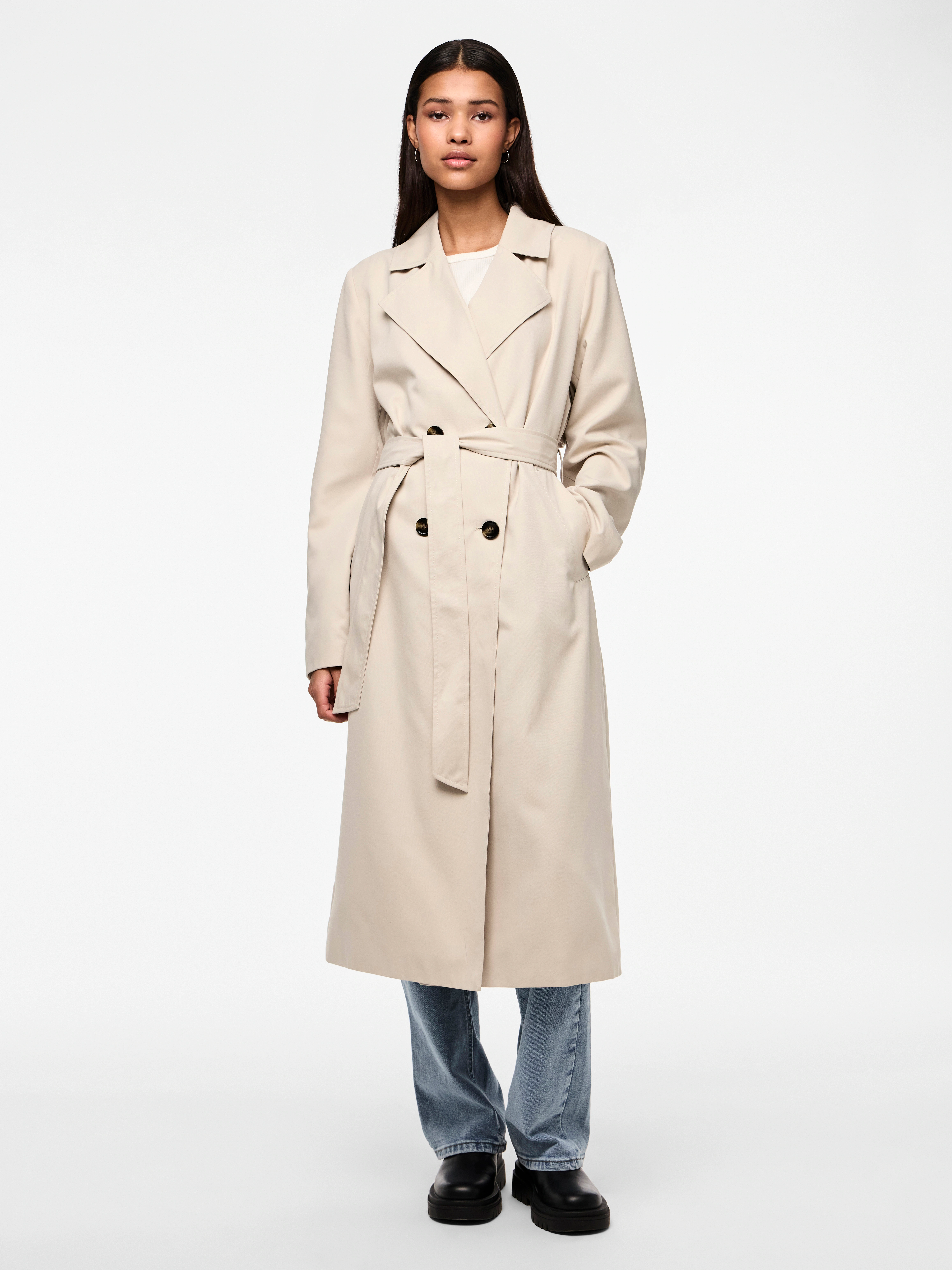 pieces Trenchcoat "PCSCARLETT LS TRENCHCOAT NOOS" günstig online kaufen