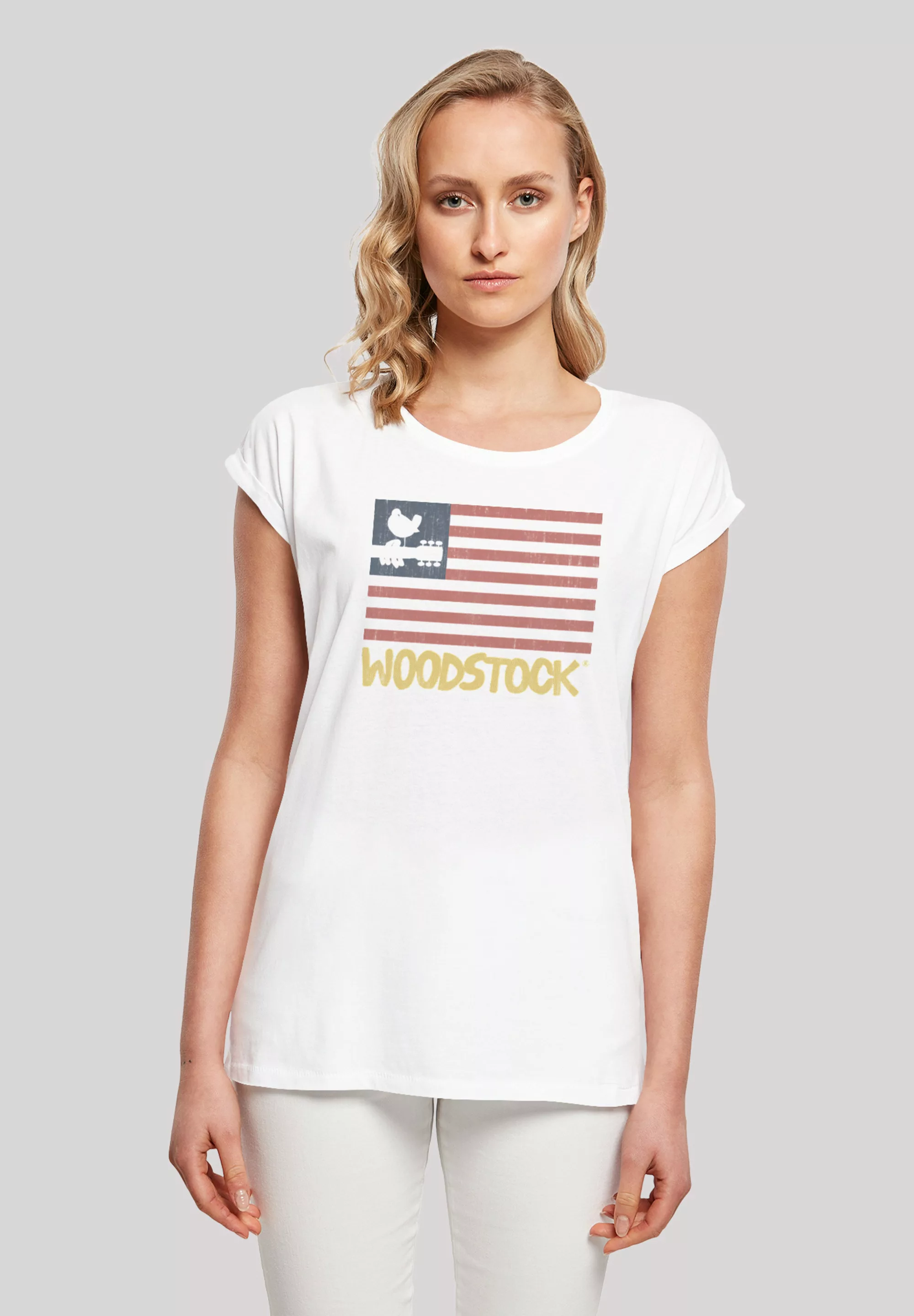 F4NT4STIC T-Shirt "Woodstock USA Flag", Print günstig online kaufen