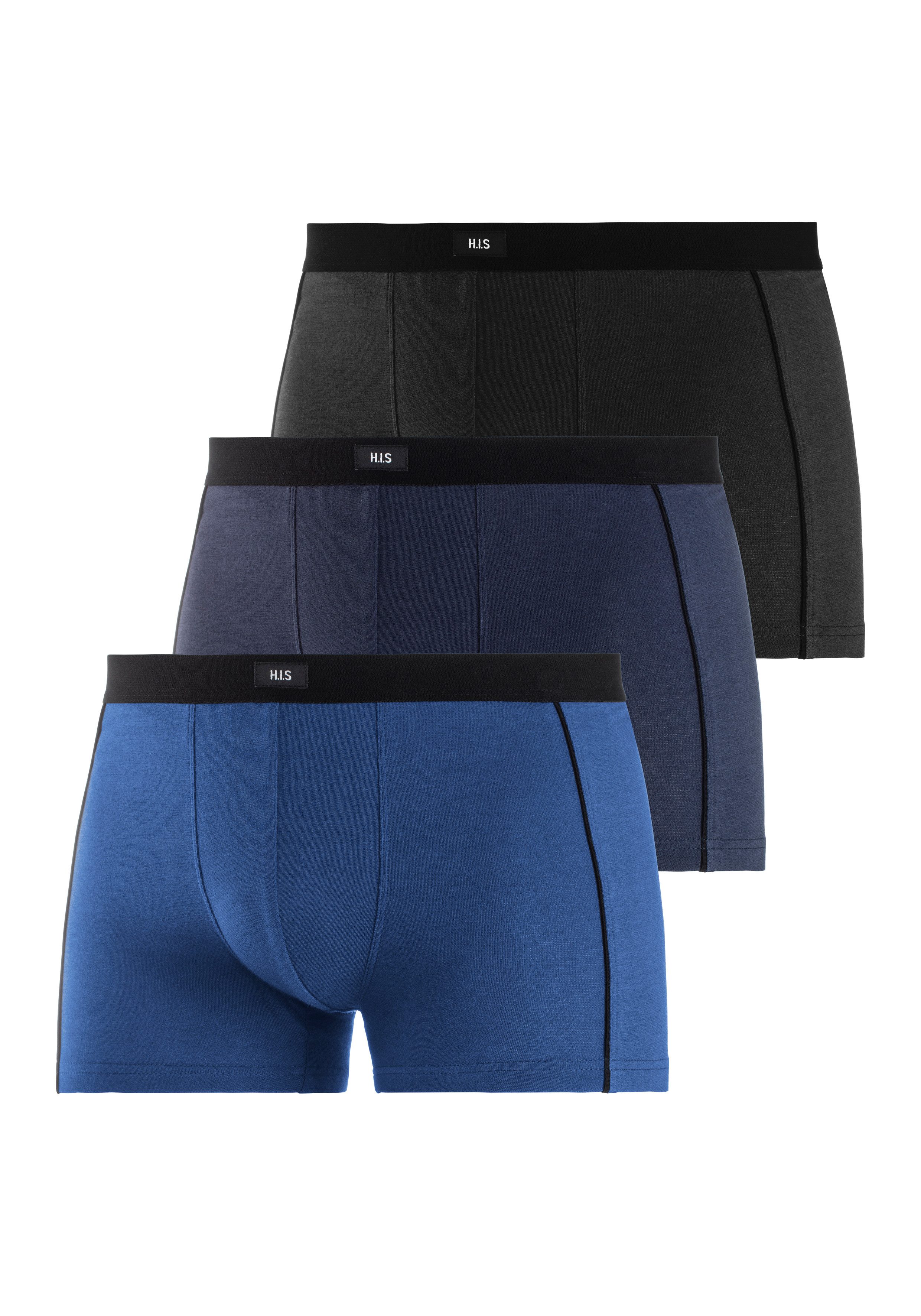 H.I.S Boxer "Boxershorts für Herren", (Packung, 3 St.), mit schmalen Piping günstig online kaufen