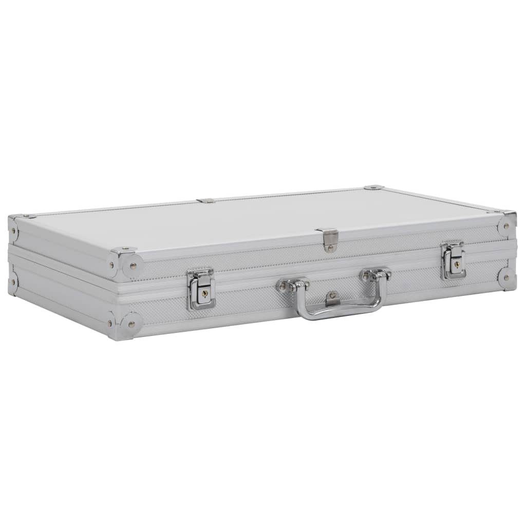 vidaXL Koffer Waffenkoffer Aluminium ABS Silbern günstig online kaufen