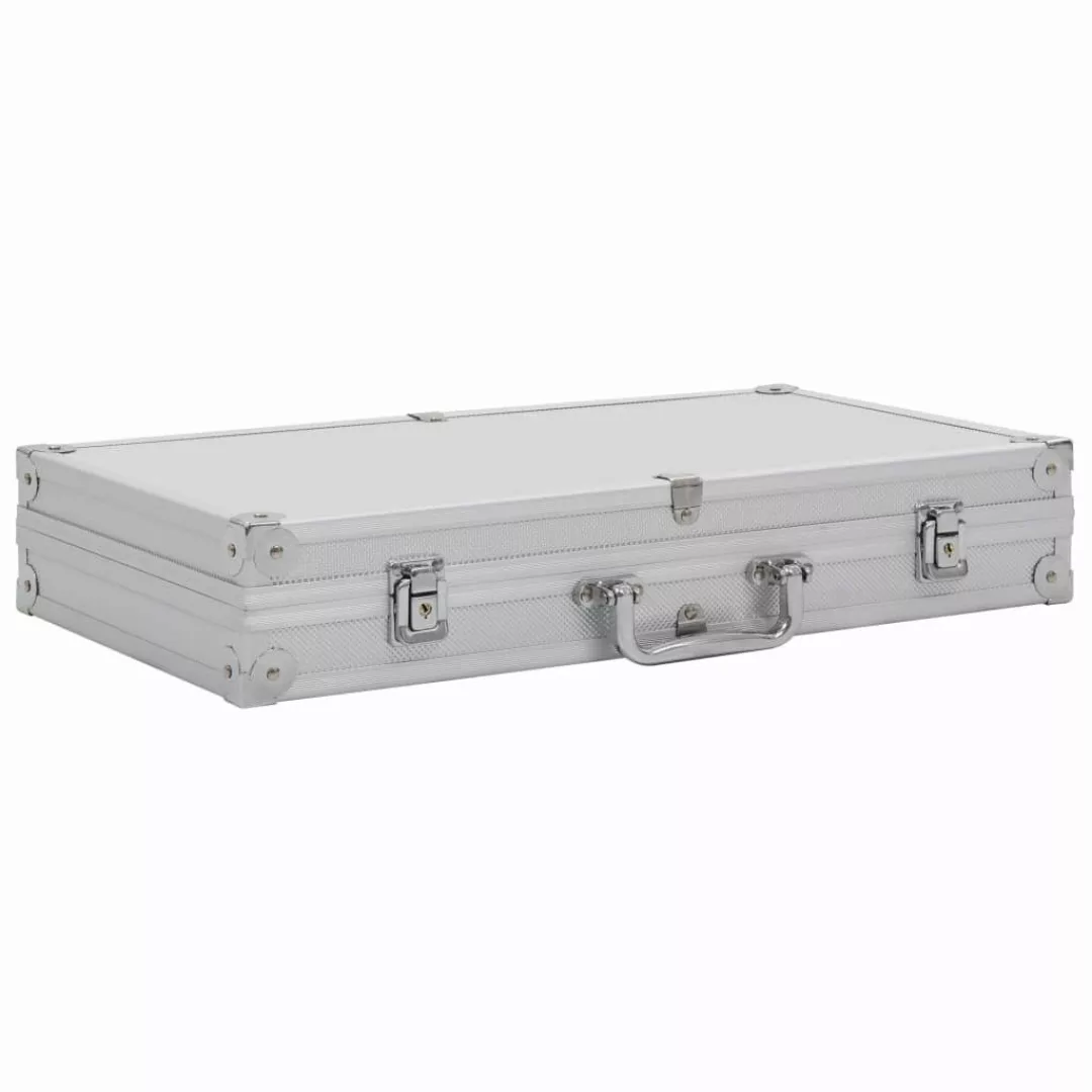 vidaXL Koffer Waffenkoffer Aluminium ABS Silbern günstig online kaufen