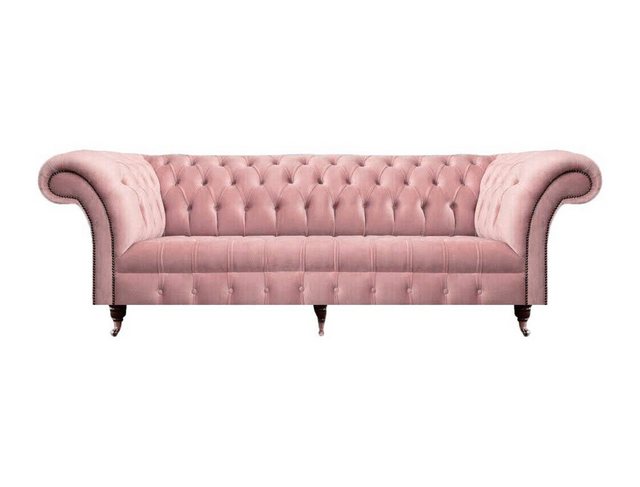 JVmoebel Chesterfield-Sofa Polstermöbel Sofa Dreisitze Neu Textil Rosa Einr günstig online kaufen