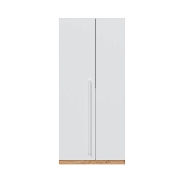 FORES HABITAT Kleiderschrank in Nodi-Eiche/Artik-Weiß - 90x200x52 (BxHxT) günstig online kaufen