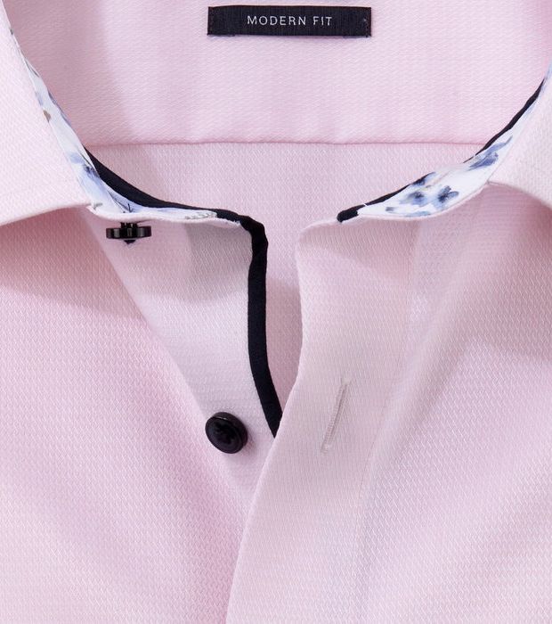 OLYMP Luxor Hemd SL7 Structure Rosa - Größe 40 günstig online kaufen
