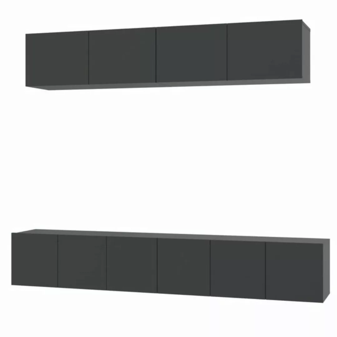 vidaXL TV-Schrank 5-tlg. TV-Schrank-Set Schwarz Holzwerkstoff (5-St) günstig online kaufen