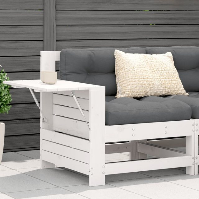 vidaXL Loungesofa Gartensofa mit Armlehne und Beistelltisch Massivholz Kief günstig online kaufen