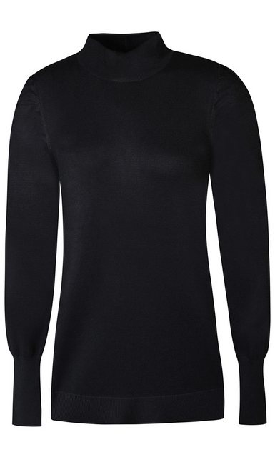 ZE-ZE Nordic Stehkragenpullover Modischer Basic Pullover schwarz Schulterfa günstig online kaufen