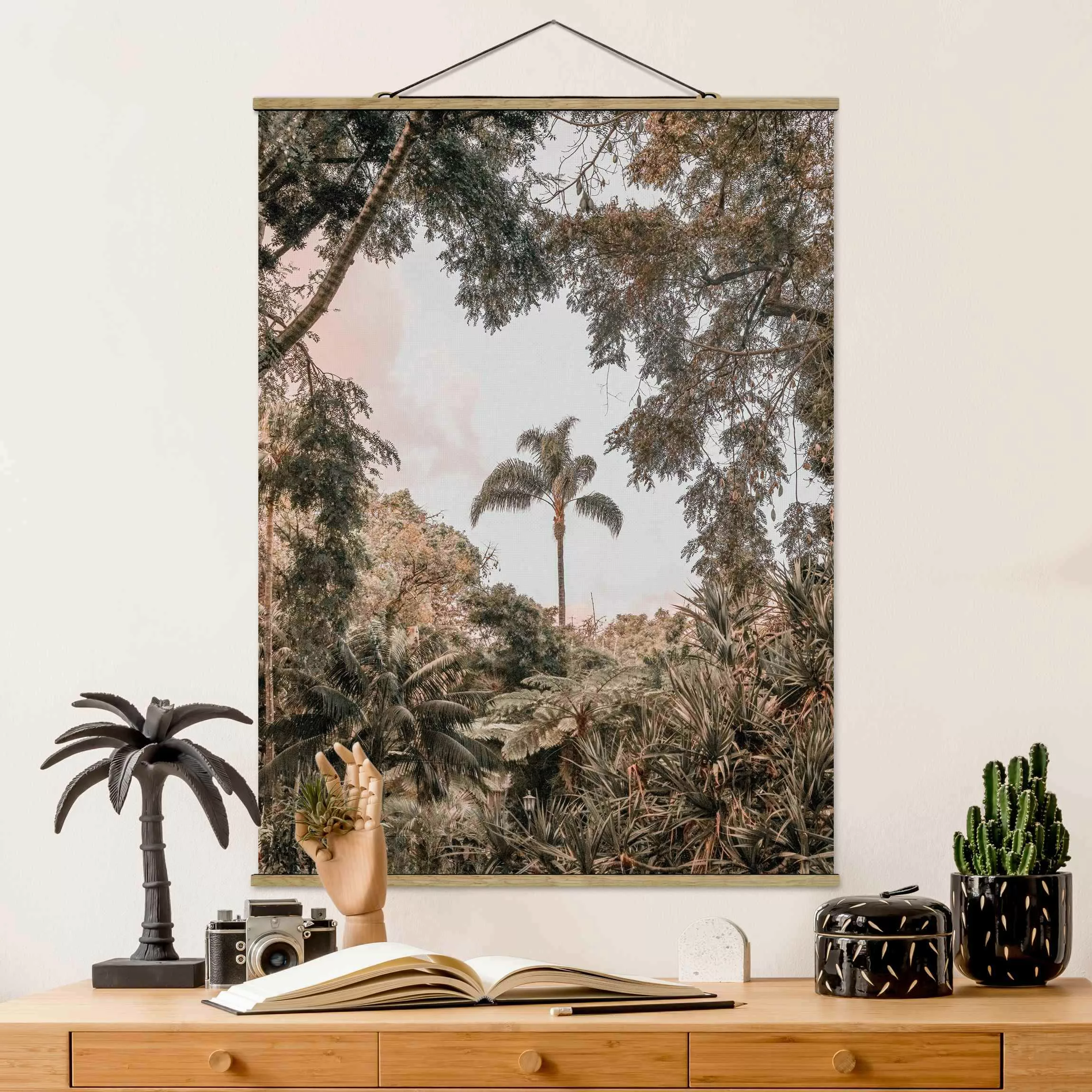 Stoffbild mit Posterleisten Garten auf Madeira günstig online kaufen