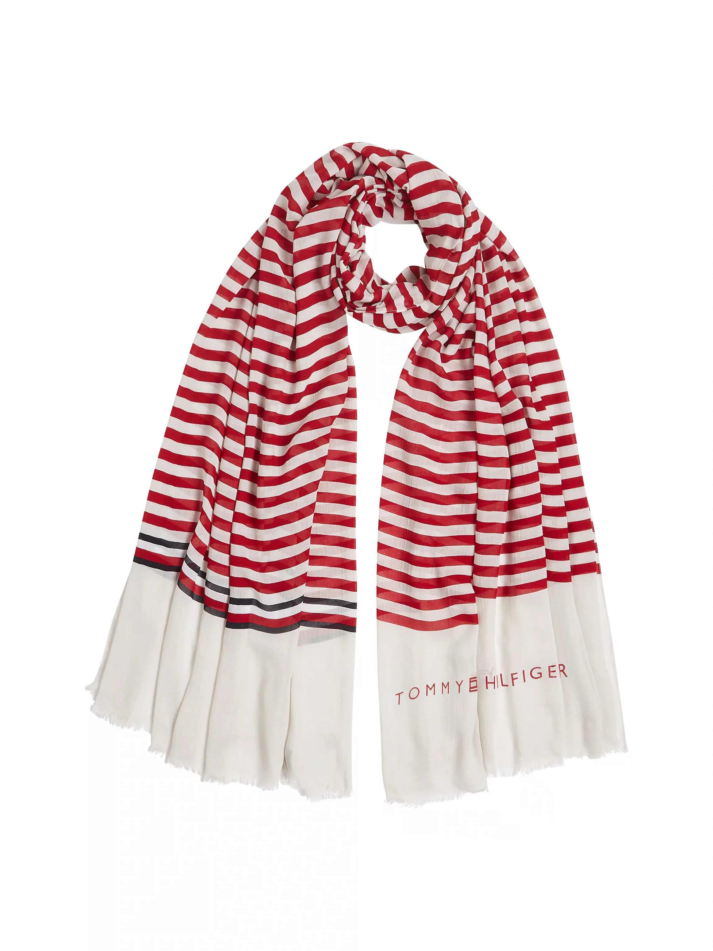 Tommy Hilfiger Schal "ESSENTIAL FLAG SCARF", Mit Streifenmuster und Farbdet günstig online kaufen