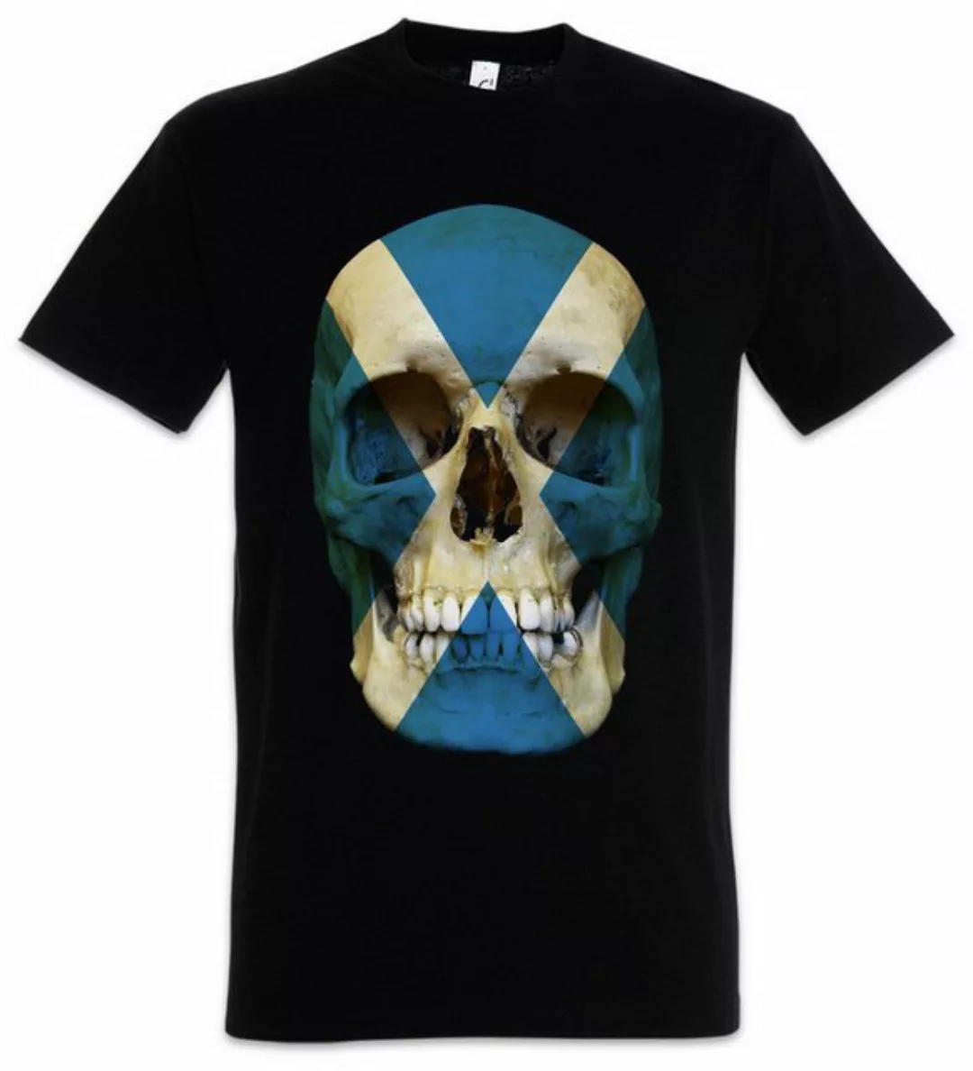 Urban Backwoods Print-Shirt Classic Scotland Skull Flag Herren T-Shirt Schä günstig online kaufen