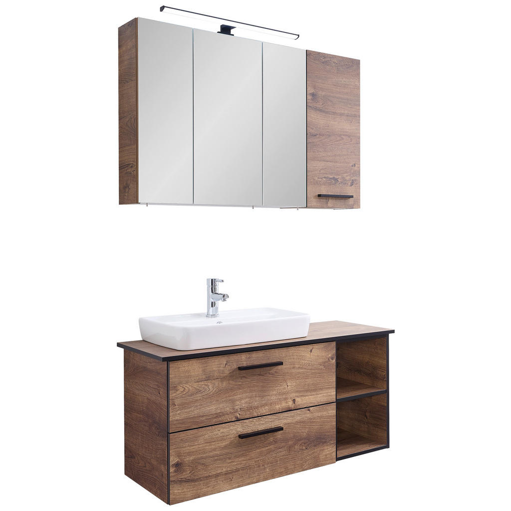 Badezimmer-Set Quickset 374 Eiche Ribeck Nachbildung B/H/T: ca. 105x200x44, günstig online kaufen