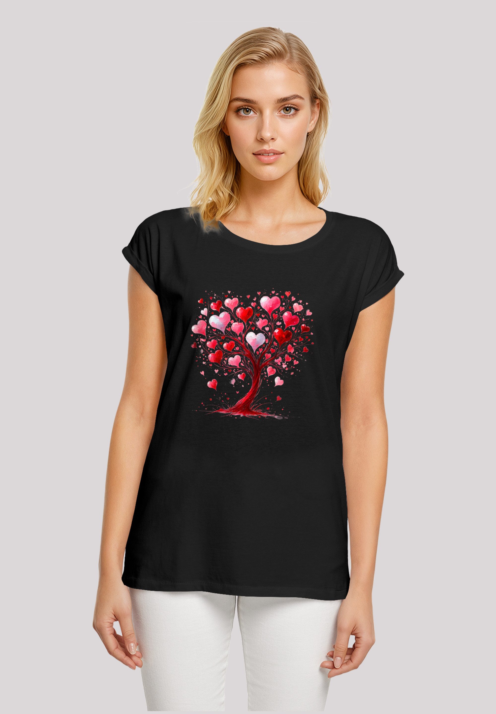 F4NT4STIC T-Shirt "Herz Baum Aquarell Druck", Premium Qualität günstig online kaufen