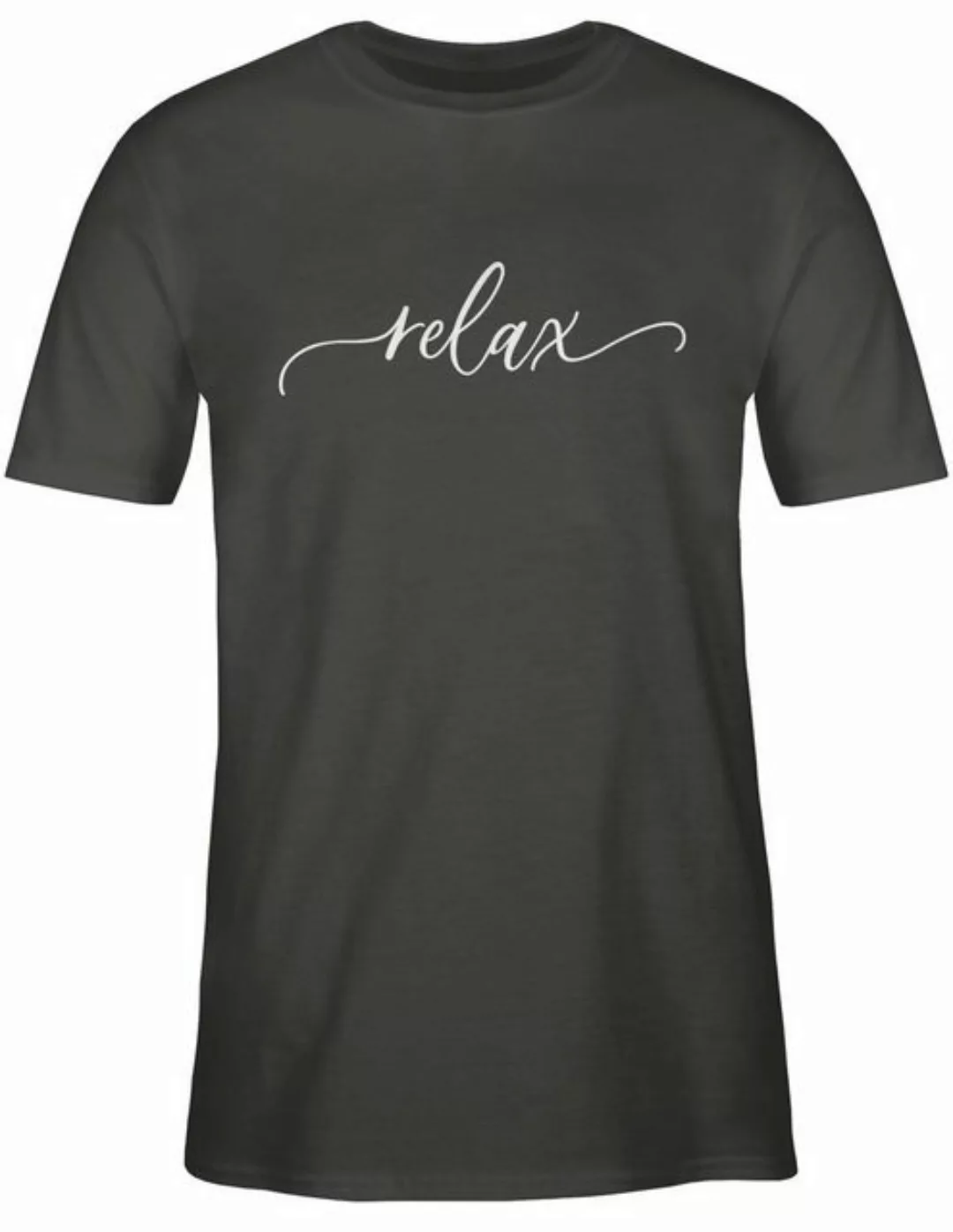 Shirtracer T-Shirt Relax Schriftzug weiß Sprüche Statement günstig online kaufen