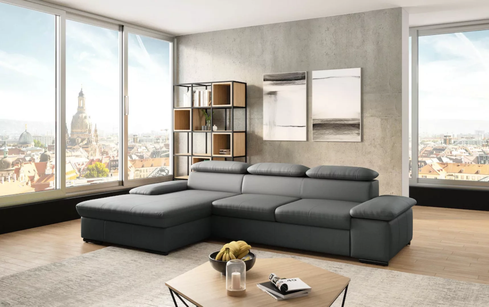 sit&more Ecksofa »Alcudia L-Form«, wahlweise mit Bettfunktion günstig online kaufen