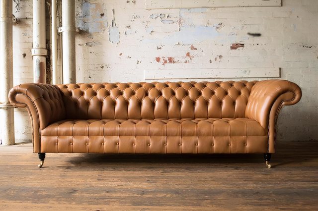 Xlmoebel Sofa Neu Luxus Sofa mit klassischem Design in Chesterfield-Lederpo günstig online kaufen