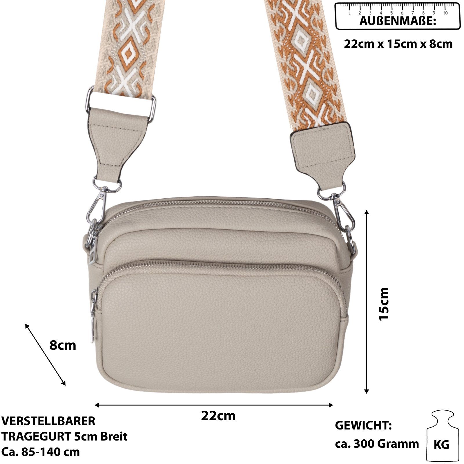 EAAKIE Gürteltasche Bauchtasche Umhängetasche Crossbody-Bag Kunstleder günstig online kaufen
