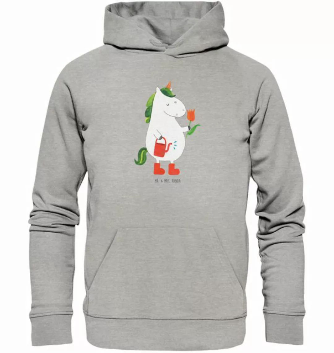 Mr. & Mrs. Panda Hoodie Einhorn Gärtner Größe L - Heather Grey - Geschenk, günstig online kaufen