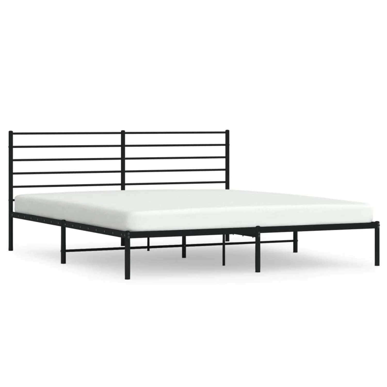 vidaXL Bettgestell mit Kopfteil Metall Schwarz 183x213 cm Modell 21740744 günstig online kaufen