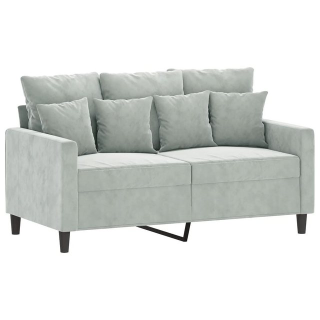 vidaXL Sofa, 2-Sitzer-Sofa Hellgrau 120 cm Samt günstig online kaufen