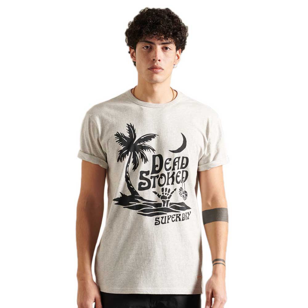 Superdry Cali Surf Graphic Relaxed Fit Kurzärmeliges T-shirt S Grey Marl günstig online kaufen