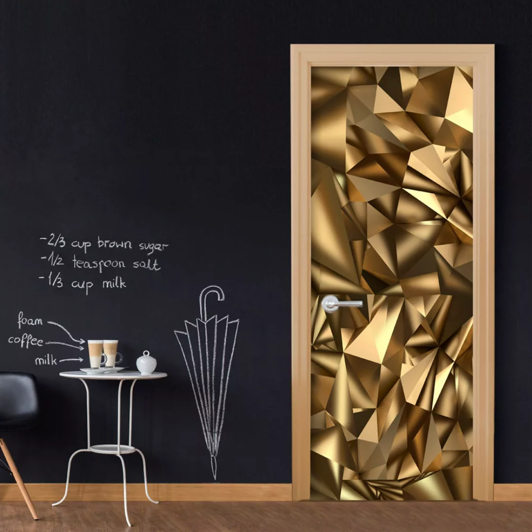 Türtapete - Photo Wallpaper - Golden Geometry I günstig online kaufen