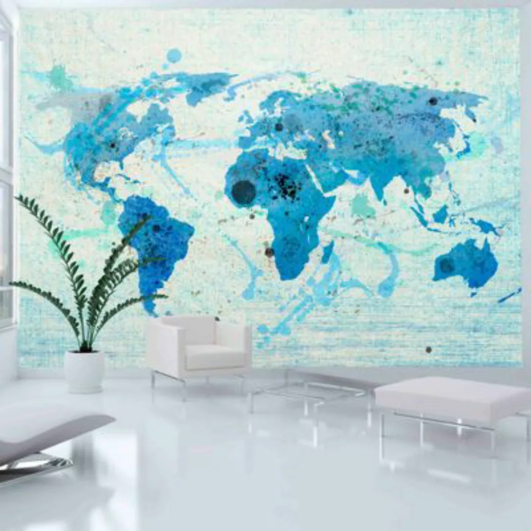artgeist Fototapete Cruising and sailing -  The World map mehrfarbig Gr. 40 günstig online kaufen
